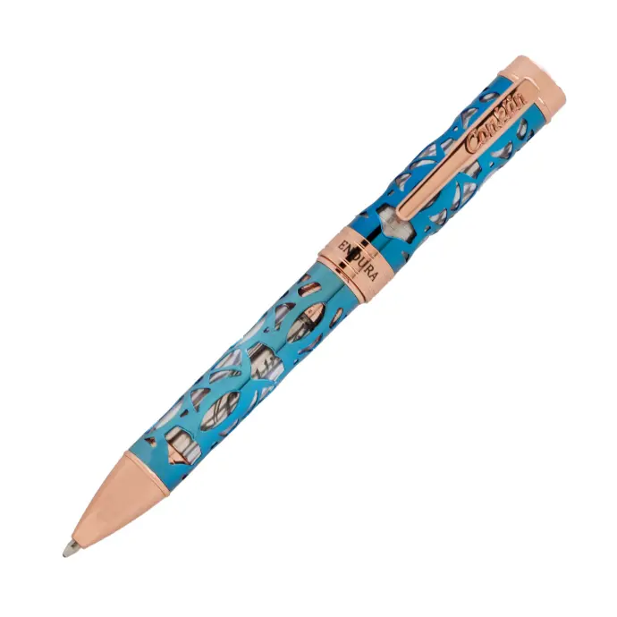 עט כדורי Conklin Endura Deco Crest Ballpoint Pen Demo/Blue/Rosegold